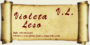 Violeta Lešo vizit kartica